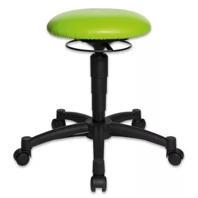 stuhl, hocker, rollen, grüner_sitz, verstellbar