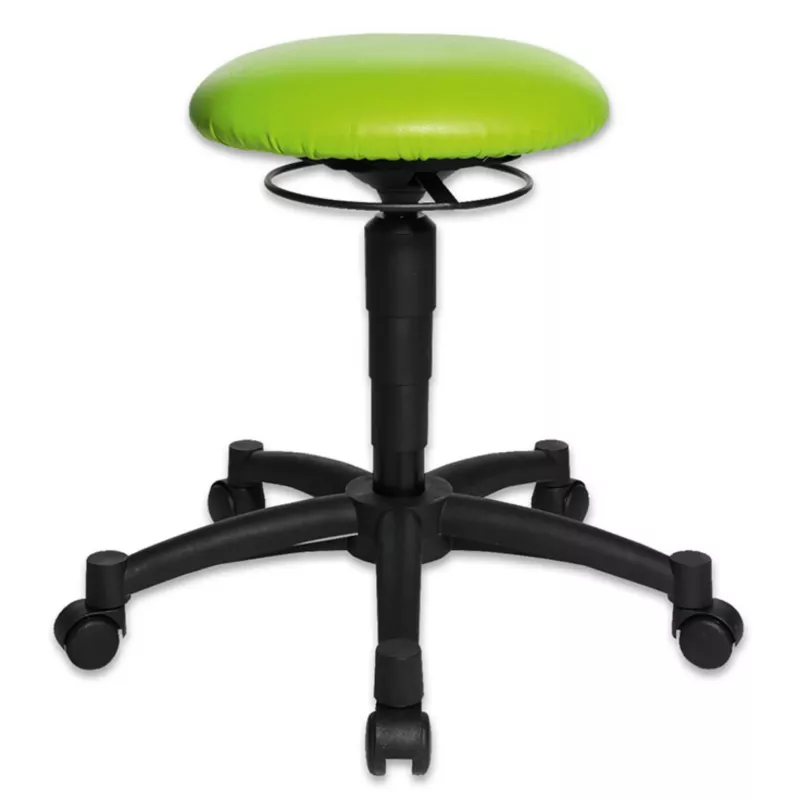 stuhl, hocker, rollen, grüner_sitz, verstellbar
