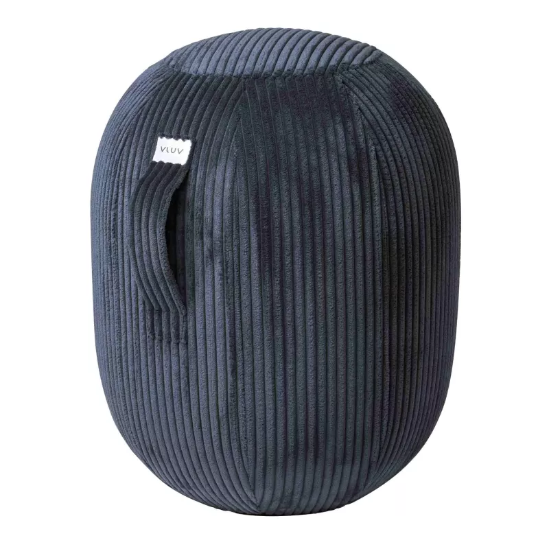 Sessel, Pouf, Corduroy, Nachtblau, Knotenkissen