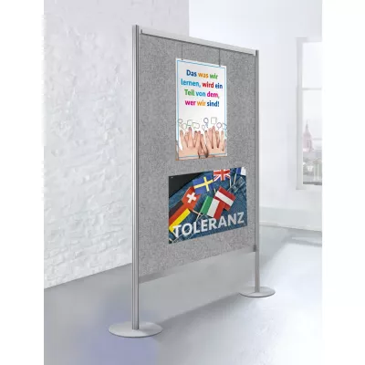 Schauwand, Glatte Stahlrahmen, Trennwand, Plakate, Toleranz