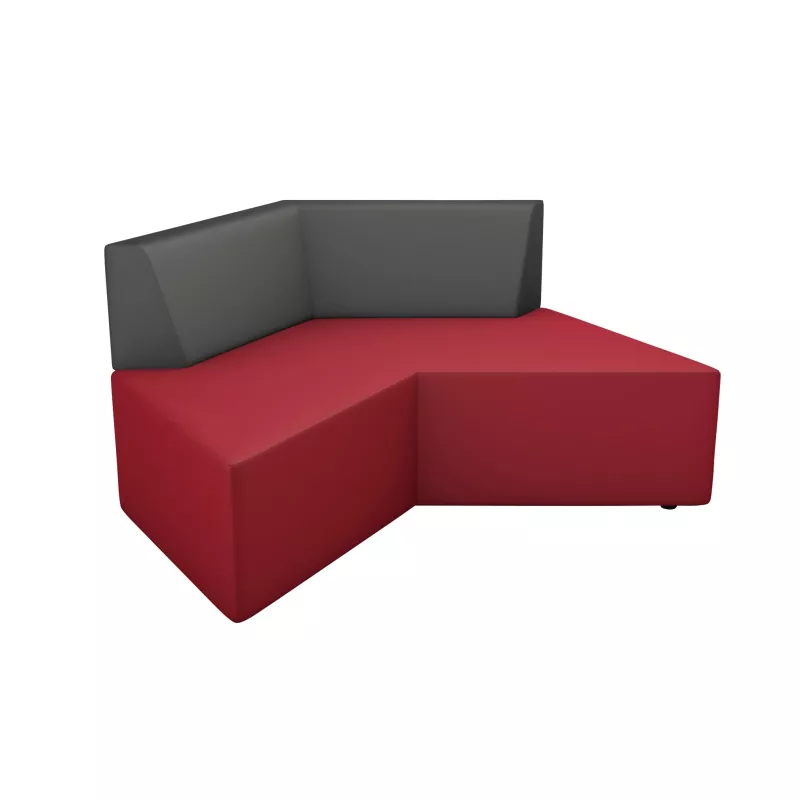 Sofa, Modular, L-förmig, Rot, Polsterung