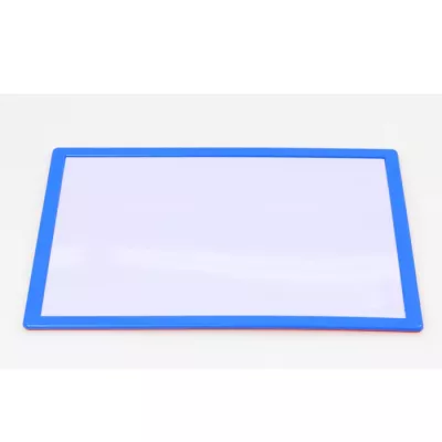 Schreibtafel, Tafel, Kunststoffrahmen, blau, weiße Fläche