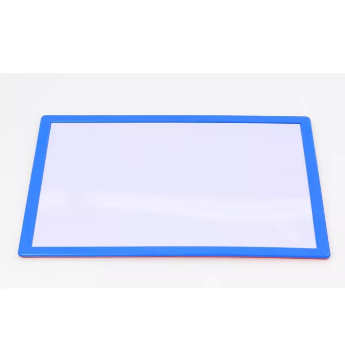 Schreibtafel, Tafel, Kunststoffrahmen, blau, weiße Fläche