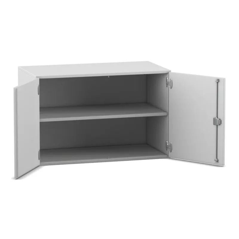 Schrank, Wandregal, Schrankwand, Metall, grau