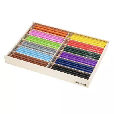 Bleistifte, Farbstifte, Holzbox, Buntstifte, Holztablett