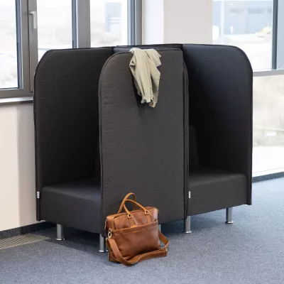 Sessel-Trennwand, Hocker-Sitzkurz, Arbeitsplatz-Privatsphäre, Grau, Kleidungstuch