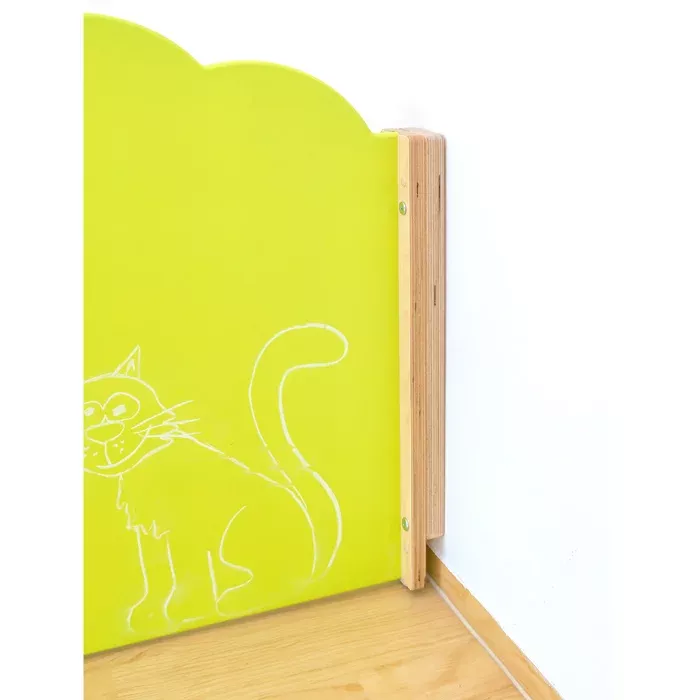 Kinderzaun, Türschutz, Sichtschutz, Katzenzeichnung, Holzrahmen