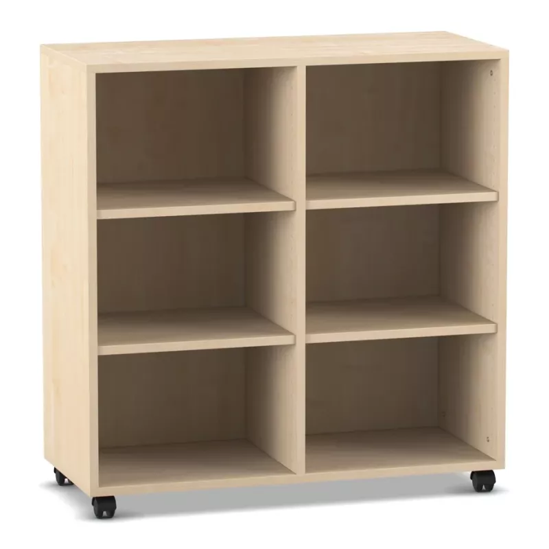 Zubehörschrank, Regal, Holz, 4-Fächer, Rollen, Möbel