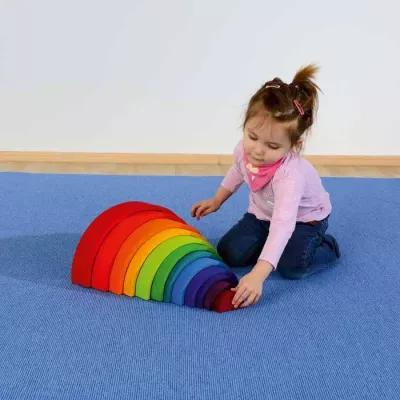 kinder Spielzeug, regenbogen Bogen, farbige Steine, bodenmatte, kinderpuzzle
