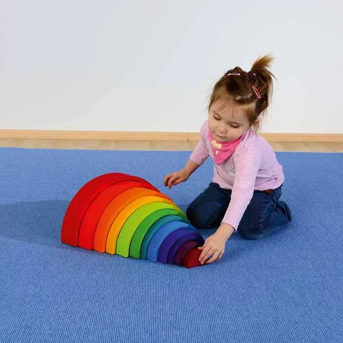kinder Spielzeug, regenbogen Bogen, farbige Steine, bodenmatte, kinderpuzzle