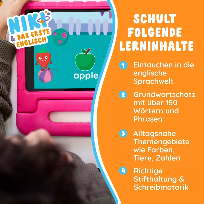 tablet, Kleinkind, Bildschirm, Apfel, grün