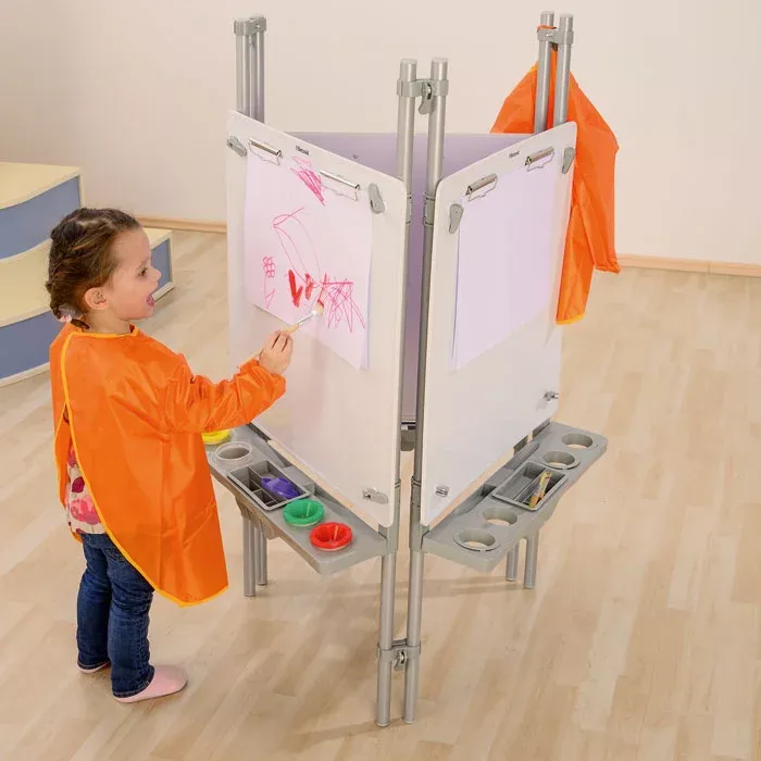 Kinderzeichnungstafel, Malwand, Kunststation, Klemmstift, Kofferraumtisch