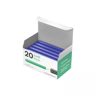 refill, pack, blue clips, guide box, 25, cardboard box