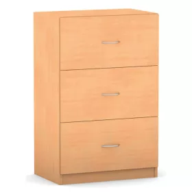 Unterschrank, 99,1 x 64,1 cm, mit 3 hohen Holzschubladen