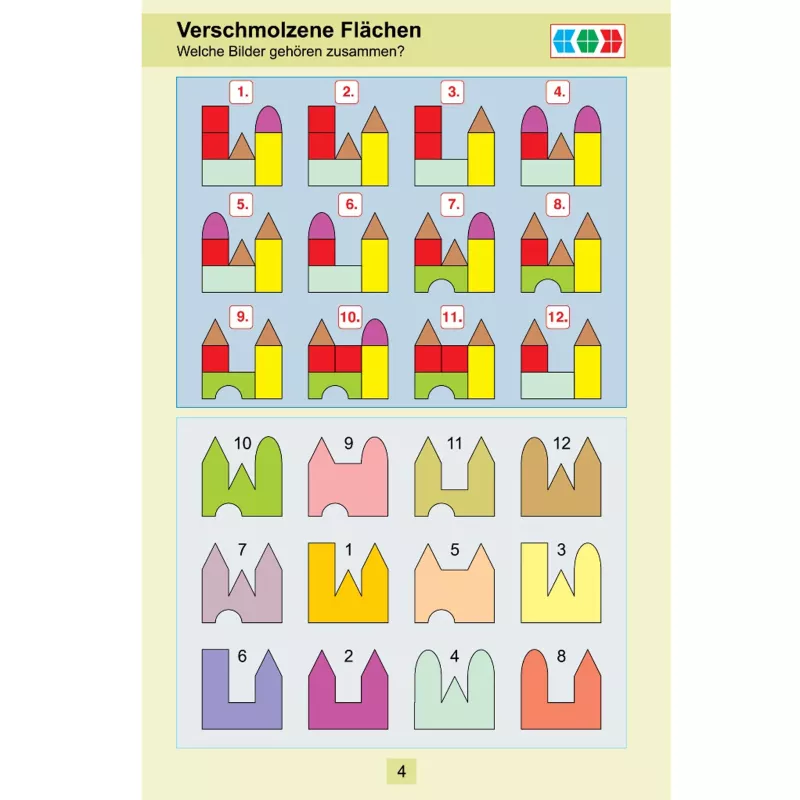 Kinderpuzzle, Bauklötze, Bauspielzeug, Stadtsilhouette, Holzklötze