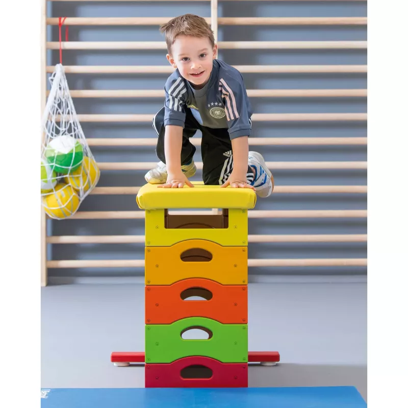 Kinder, Kletterturm, Rainbow Stack, Balancierstapel, Spielzeugstapel