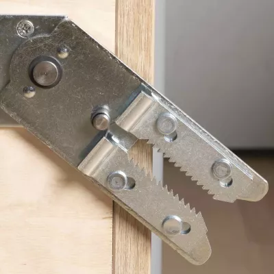 Scharnier, Tellerfalle, Stahl, Metall, Holz