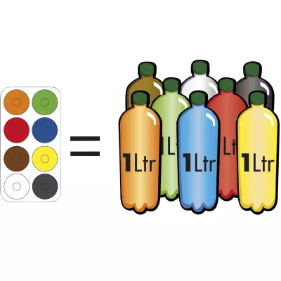 Farben, Getränkeflaschen, 1L, Mehrfarbig, Flaschenpackung