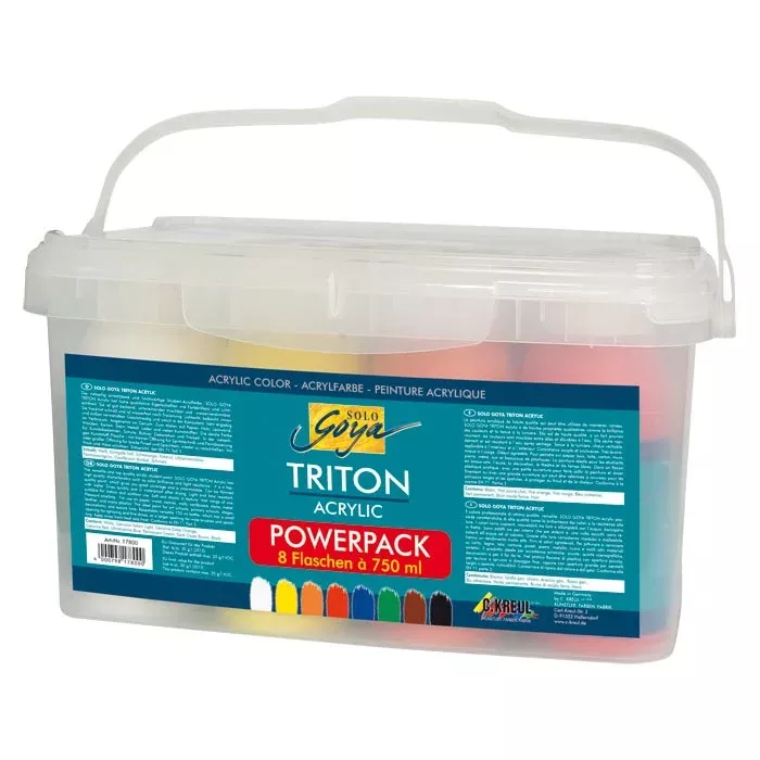 Acrylfarbe, Farbpalette, 8x750ml, Powerpack, Kunstbedarf