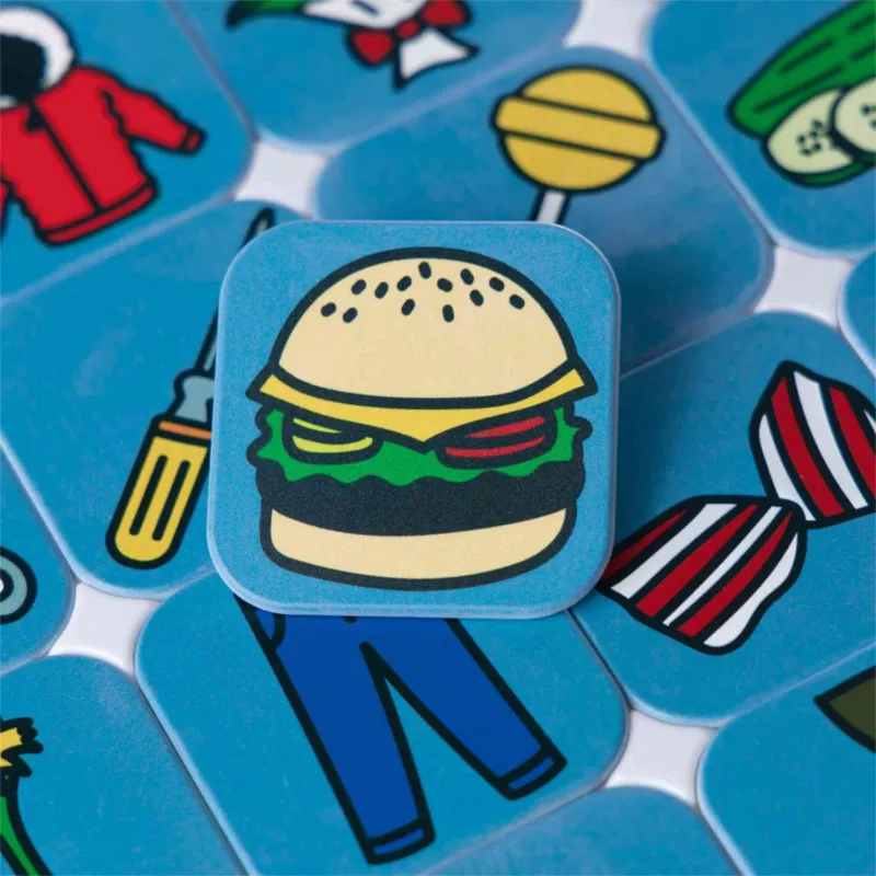 Hamburger, Kachel, Puzzle-Spiel, Motiv, Illustration
