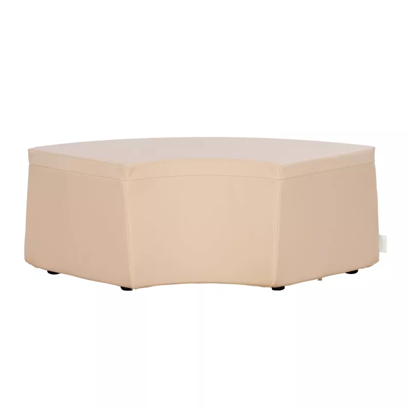 Ottoman, Pouf, Beige, Soft‑cover, Kissenbox