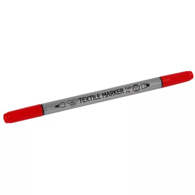Textilmarker, Markerstift, Rote Kappe, Gehäuse Grau, Stift für Stoff