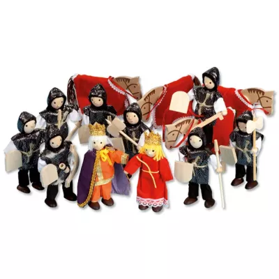 Kinderfiguren, Puppenspiel, Ritterfiguren, Puppen, Holzfiguren