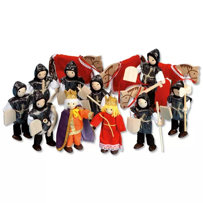Kinderfiguren, Puppenspiel, Ritterfiguren, Puppen, Holzfiguren