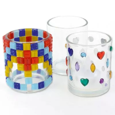 glas, bunt, Mosaik, Herzdekor, musterglas