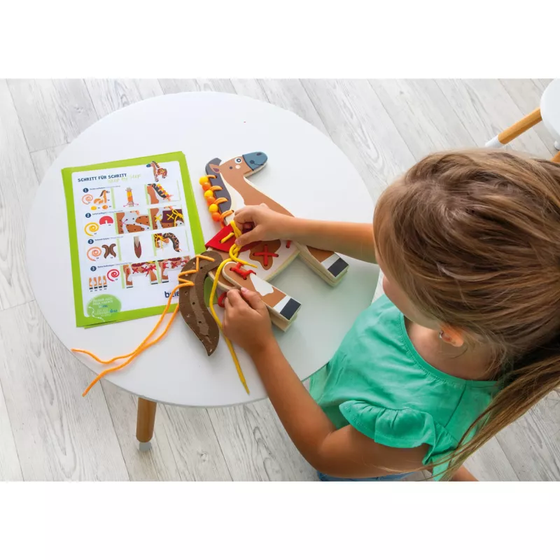 Kinderpuzzle, Holzspielzeug, Loom, Giraffenfigur, Bastelset