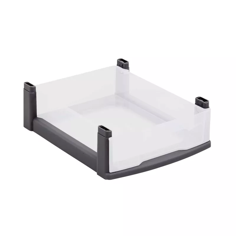 Schubladeneinsatz, Aufbewahrungsschale, transparent, Kunststoff, Eckorganisator