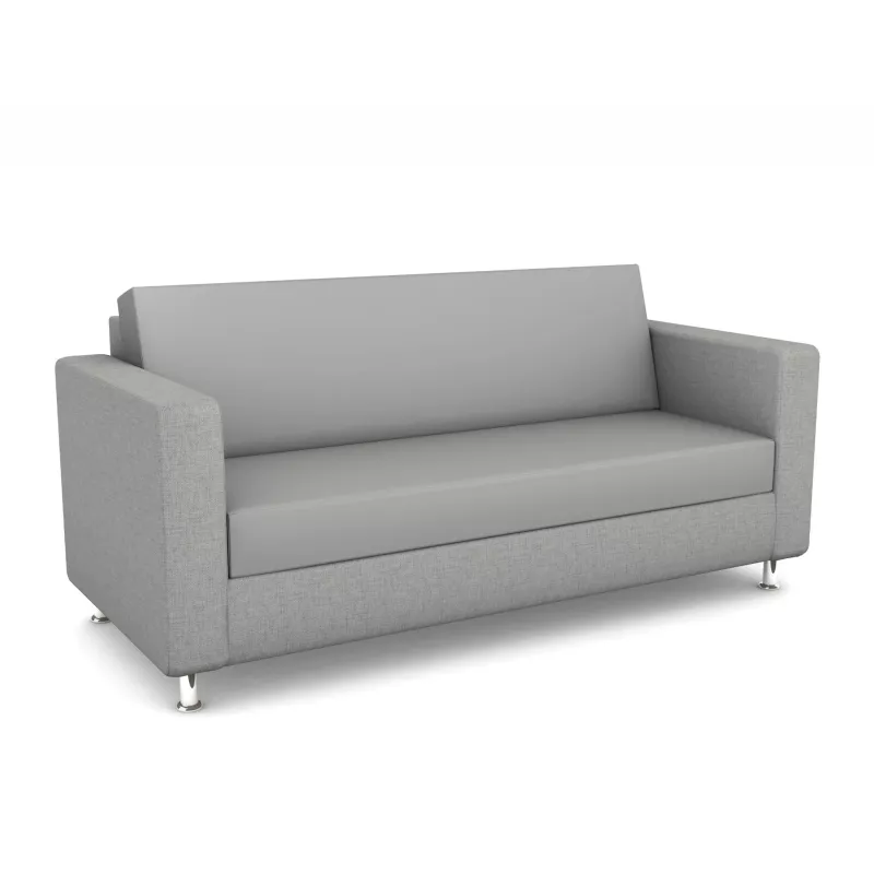 Sofa, Grau, Zweisitzer, Stoff, Bezug aus Textil