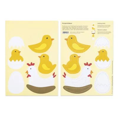 Huhn, Küken, Ei, Stanzvorlage, Papierfigur