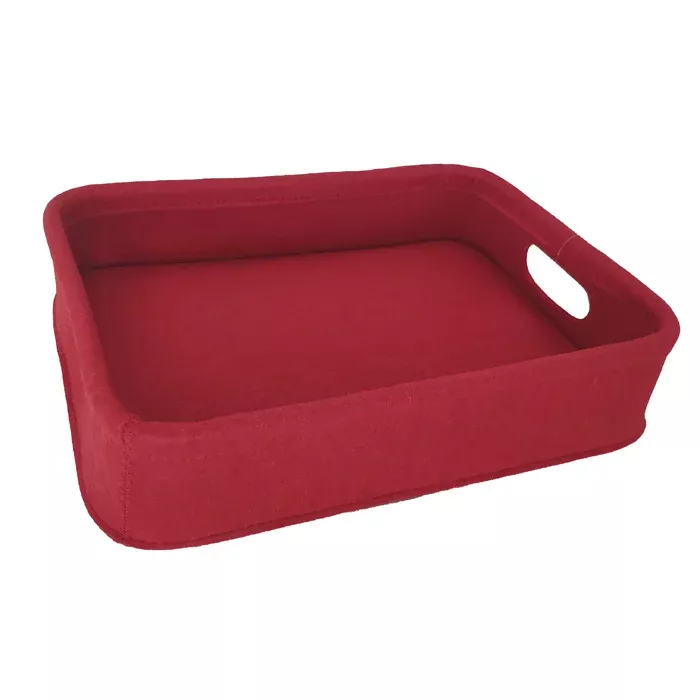Korb, Aufbewahrungsbox, Aufbewahrungskorb, Filz, rot