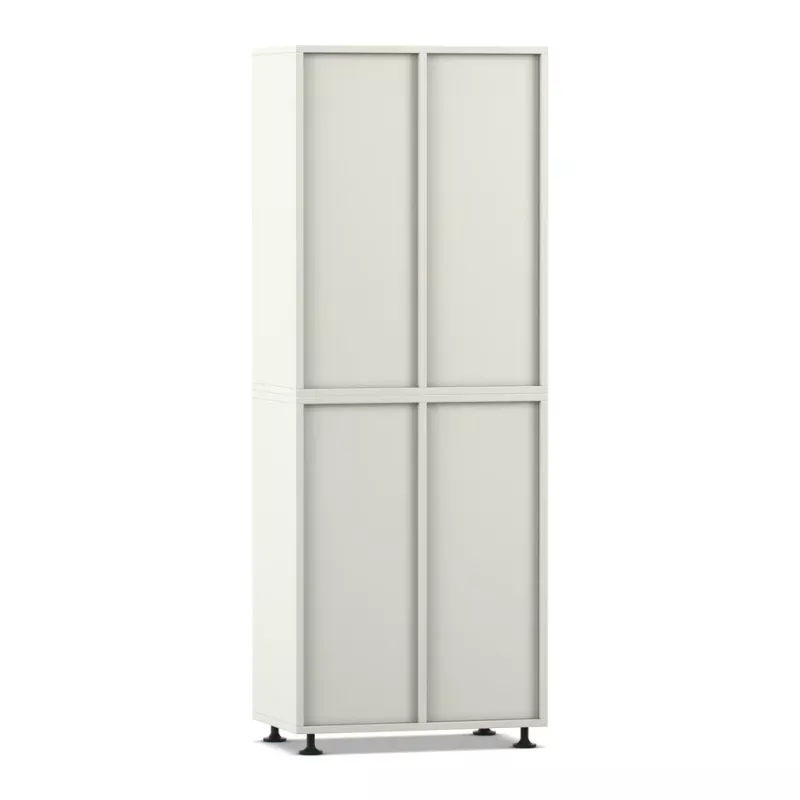 Kleiderschrank, Schrank, Schiebetüren, Holzoptik, Korpusweiß