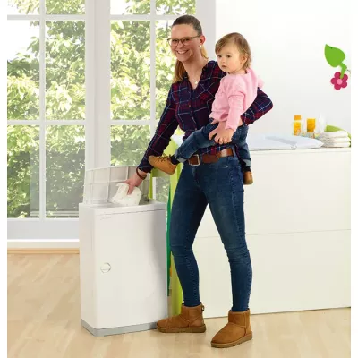 Waschmaschine, Toplader, Jeans, Flanellhemd, Boots