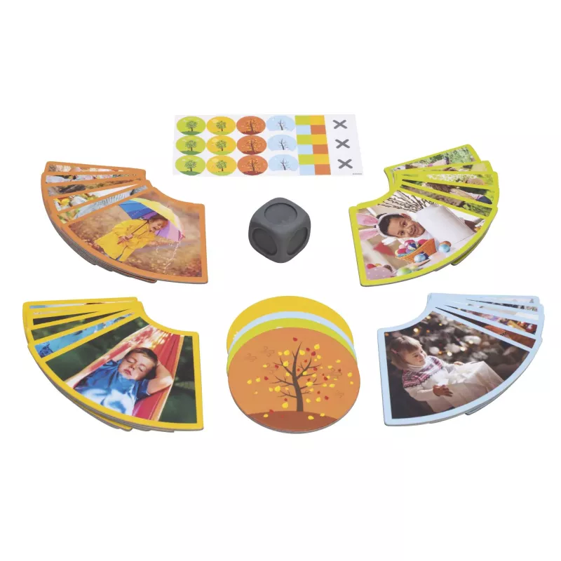 memory-game, photo-cards, spinner, dice, tabletop