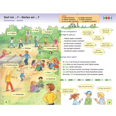 Schulhof, Spielplatz, Tischtennisplatte, Fußball, Spielkarten