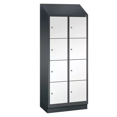 Postfach, Schließfachschrank, Metall, 9 Fächer, Türschließfächer