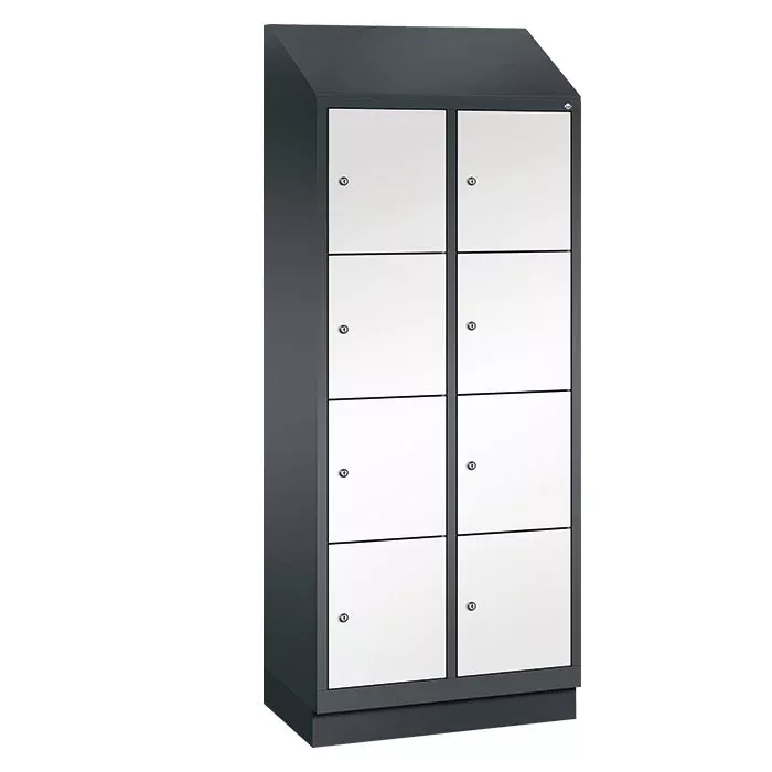 Postfach, Schließfachschrank, Metall, 9 Fächer, Türschließfächer