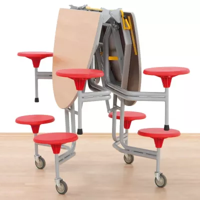 stuhlwagen, mobiler tisch, rund"-tisch, rollen, klapptisch