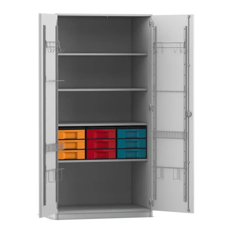 Schrank, Aufbewahrung, Schubladen, Werkzeugregal, Metallschrank