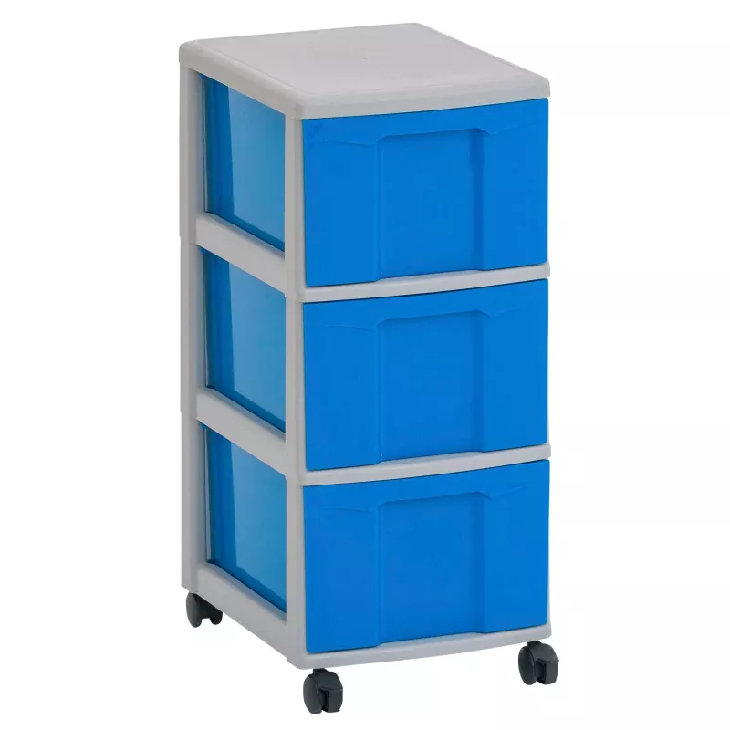 Schublade, Aufbewahrung, Rollwagen, Schrank, Blau