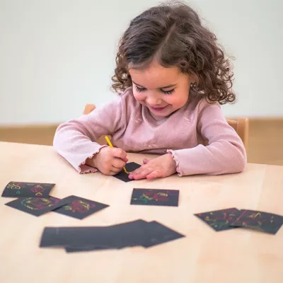 Kinder, Malerei, Schwarz, Karten, Zeichnen