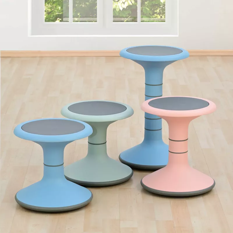 stuhl, hocker, rund, kunststoff, pastellfarben