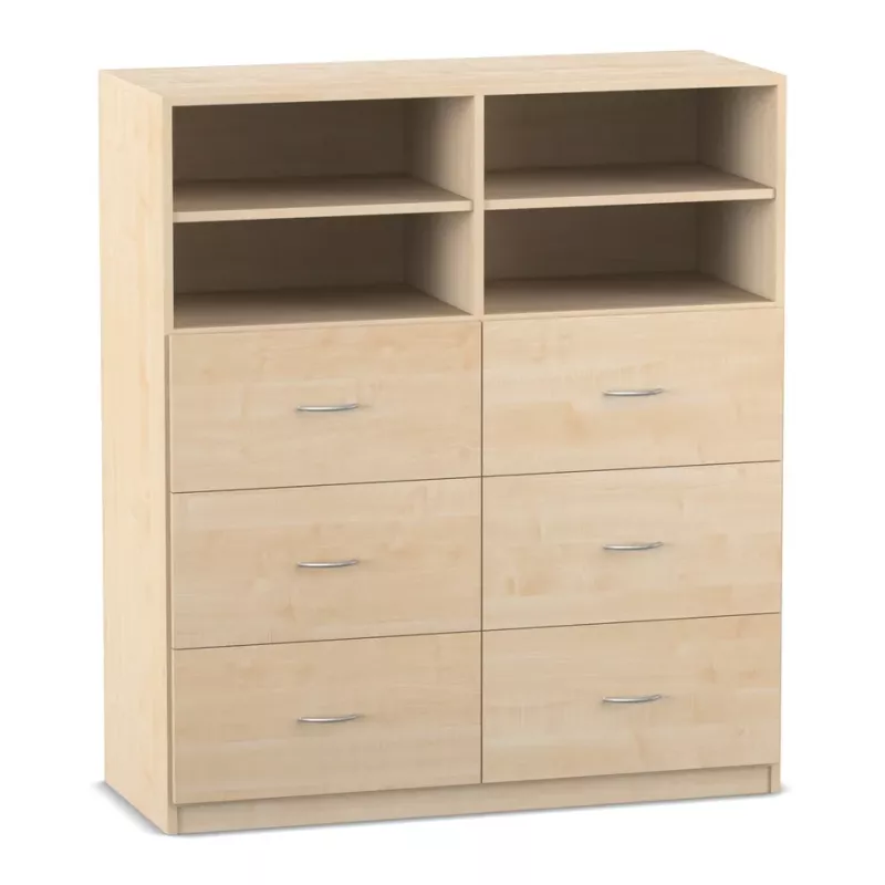 Kleiderschrank, Aufbewahrungsschrank, Schubladen, Holzoptik, Regal