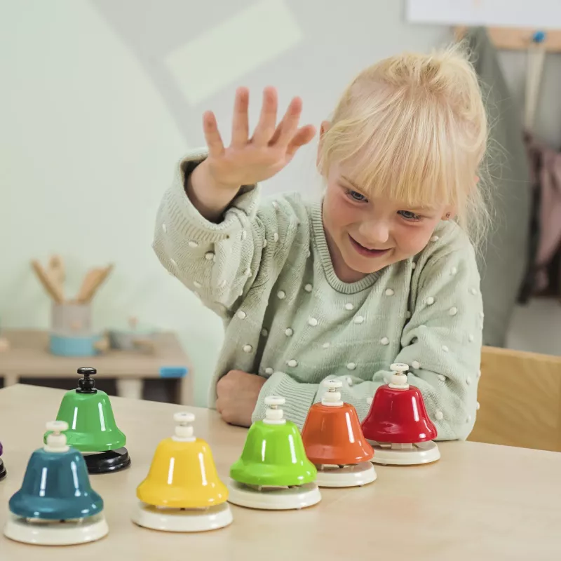 Kindergarten Spielzeug, Klingelglocken, Sortierspiel, Holzspielzeug, Kinderfreundlich