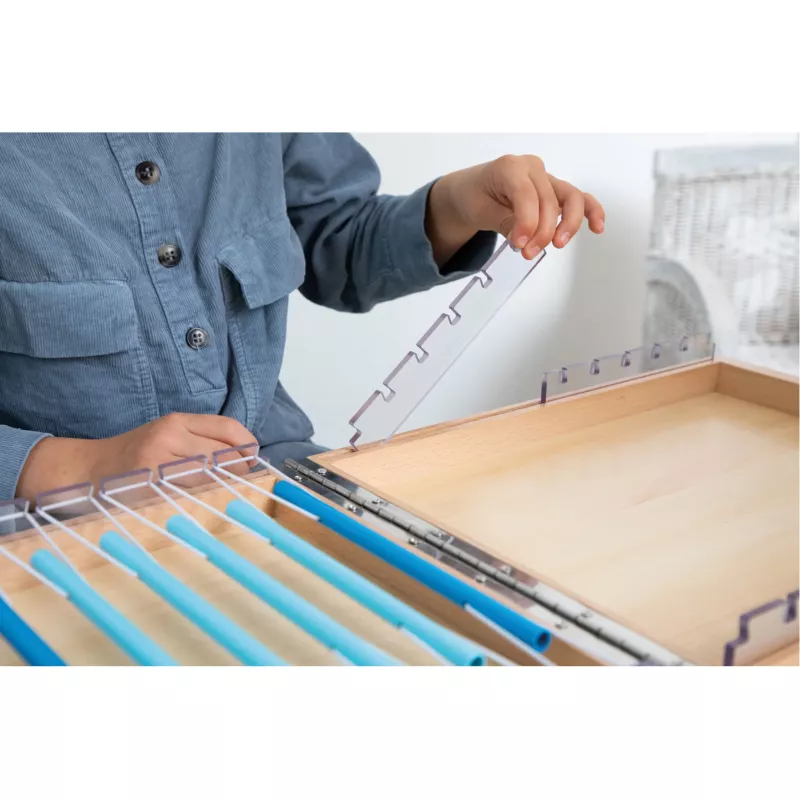Kinderkonstruktionsset, Lernspielzeug, Befestigungsdeckel, Kunststoffbauteile, Brettspiel-Organizer