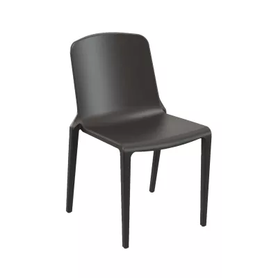 Stuhl, Sitzmöbel, Grau, Kunststoff, Schlicht