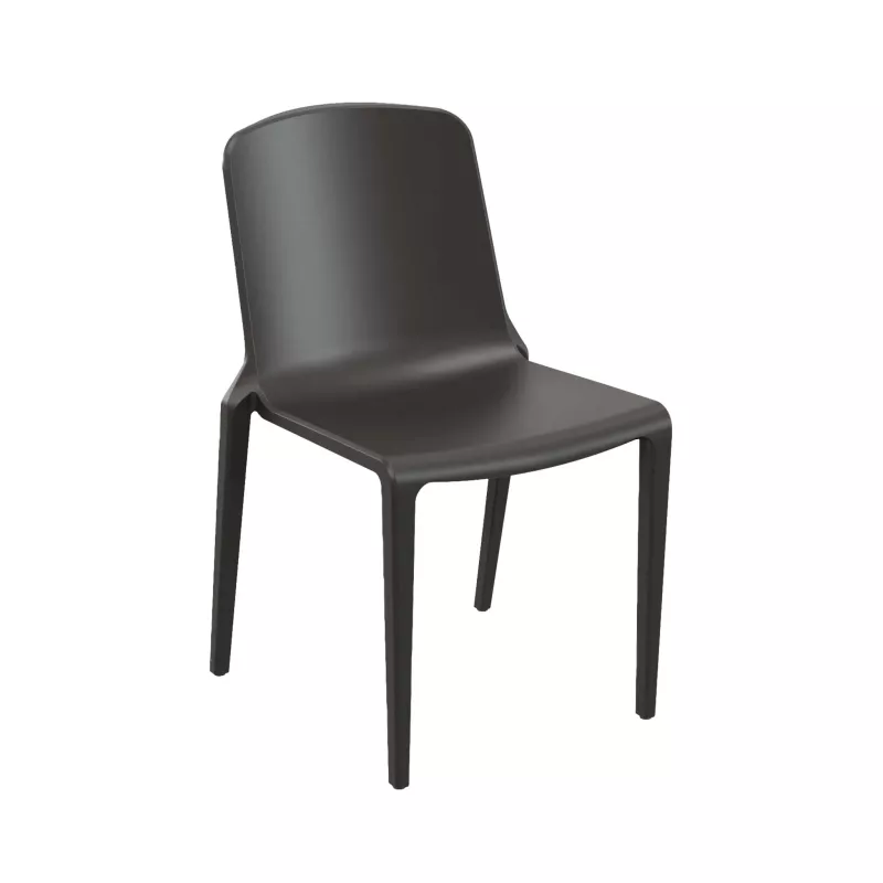 Stuhl, Sitzmöbel, Grau, Kunststoff, Schlicht